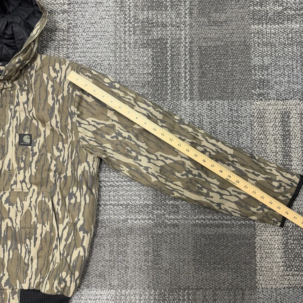 Carhartt Jacket Mens Small BottomLand Camo Rugged Flex‎ Duck Insulated Loose Fit
